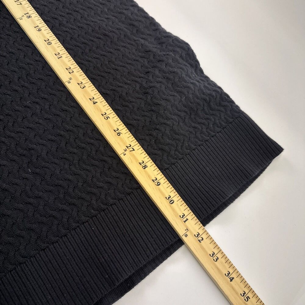 Lands End‎ Black Turtleneck Sweater Tunic Textured Pullover Cotton Womens XL - Picture 8 of 10